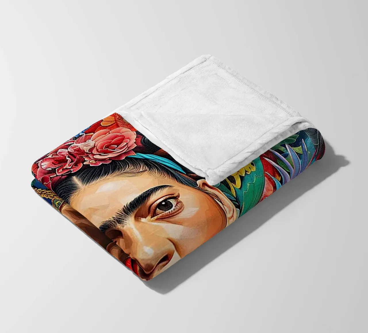 Frida Kahlo "Bold in Every Hue" coperta in pile da Fantasias Florales