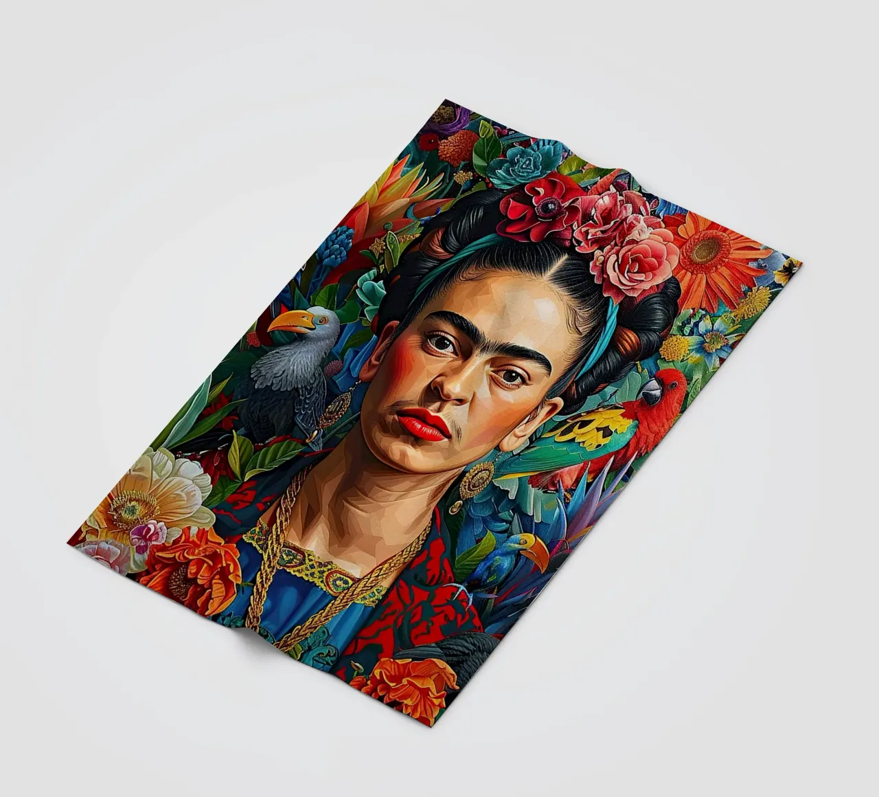 Frida Kahlo "Bold in Every Hue" coperta in pile da Fantasias Florales