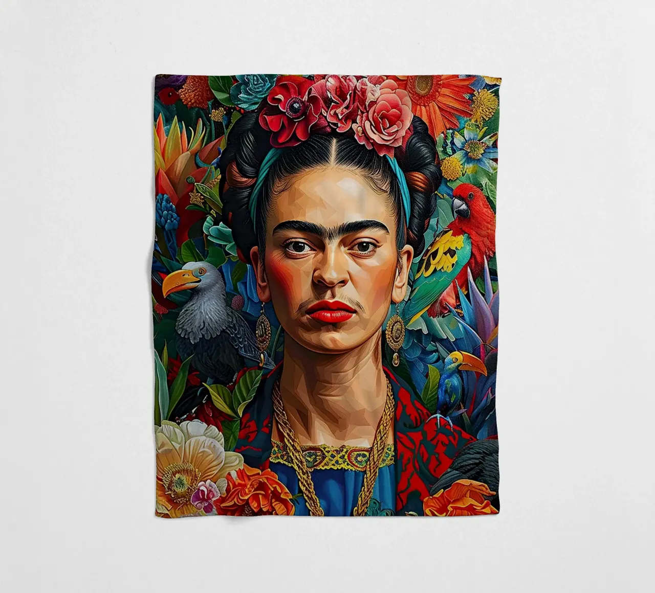 Frida Kahlo "Bold in Every Hue" coperta in pile da Fantasias Florales