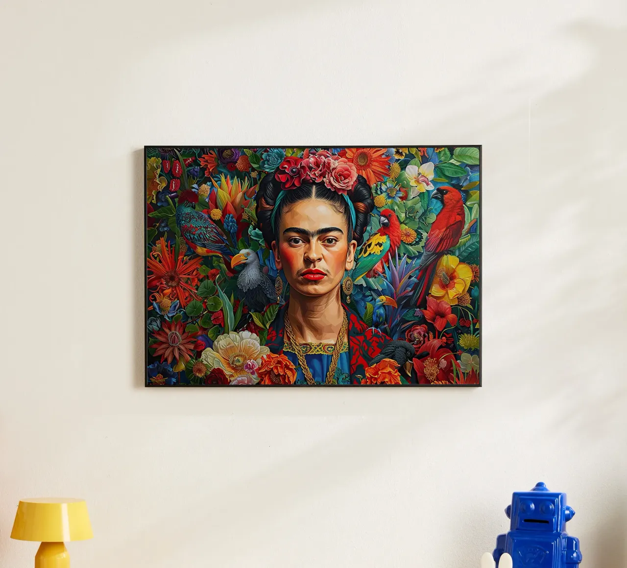 Frida Kahlo "Bold in Every Hue" alluminio dibond da Fantasias Florales