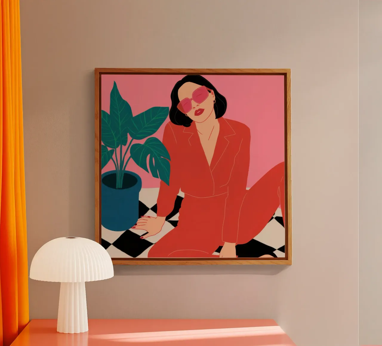 Tuta rossa chic plexiglass da Sky Velour