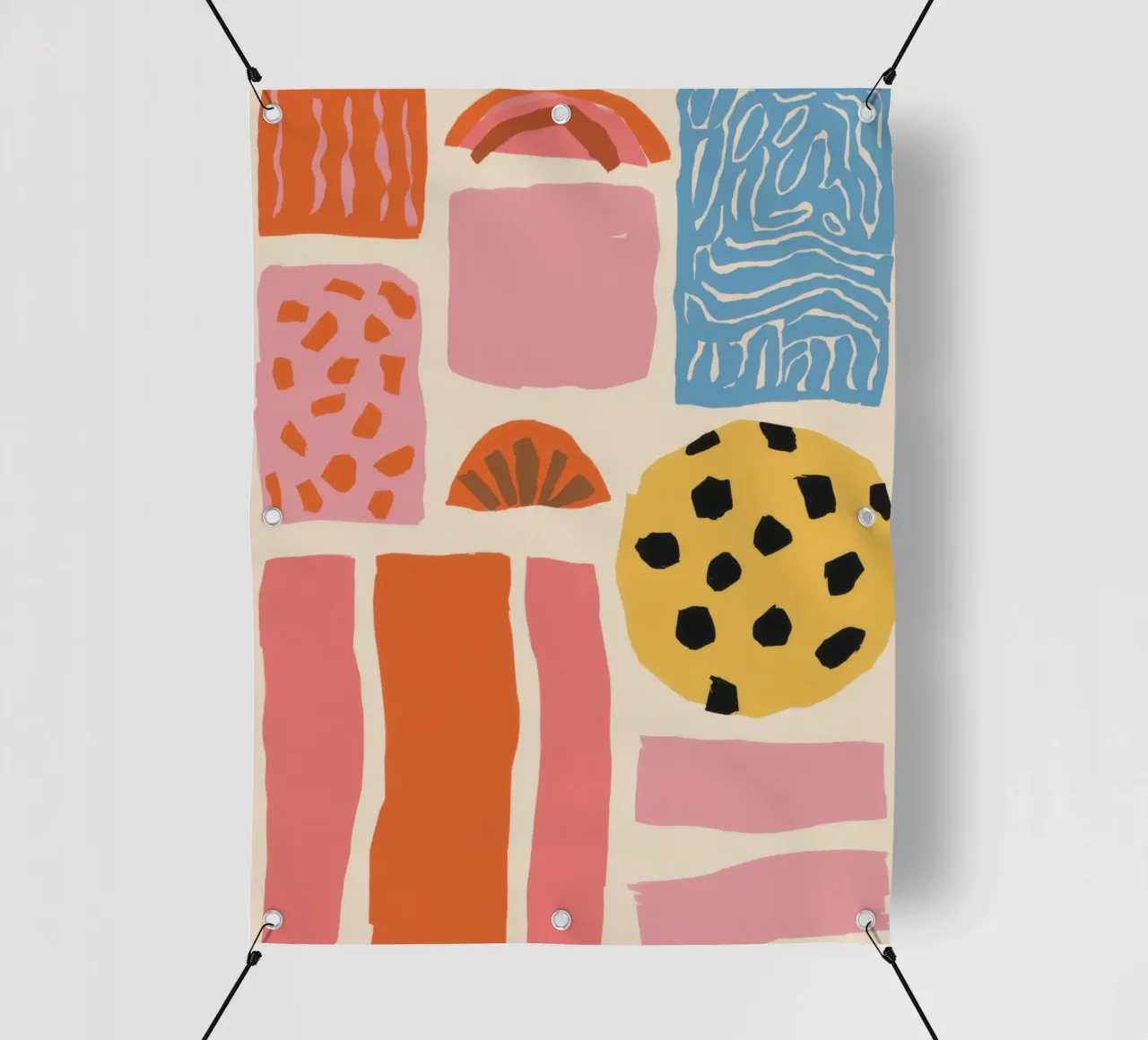 Collage di forme strutturate telo in pvc da Sky Velour