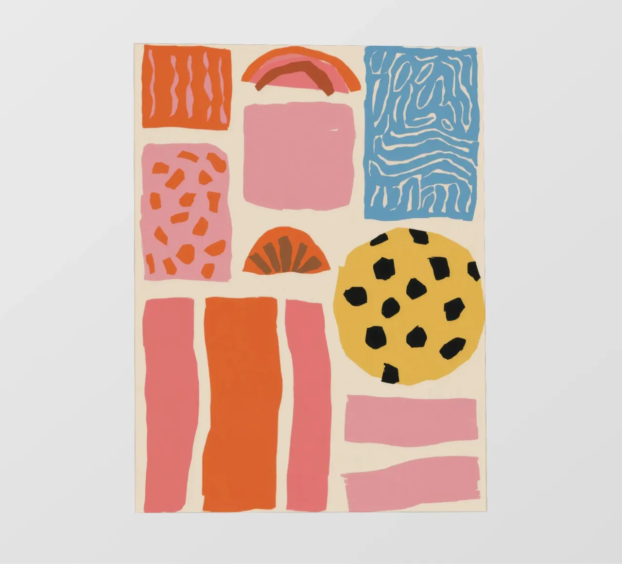 Collage di forme strutturate telo in pvc da Sky Velour