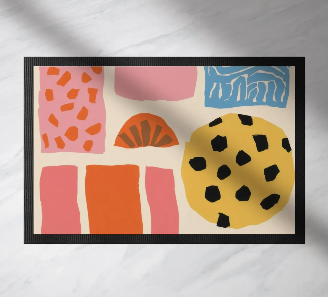 Gestructureerde vorm collage deurmat van Sky Velour