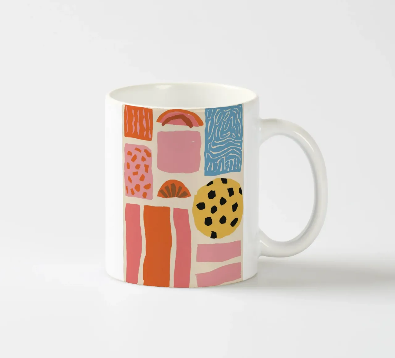 Collage di forme strutturate tazza in ceramica da Sky Velour