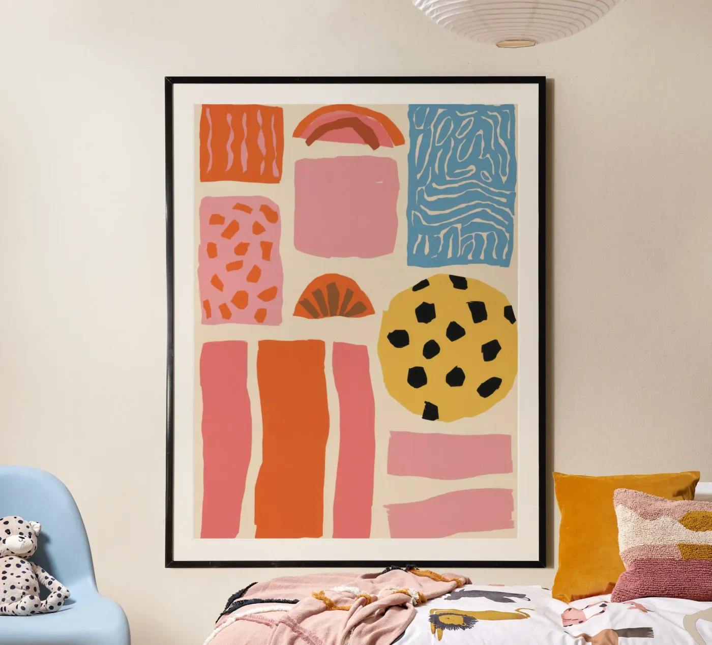 Gestructureerde vorm collage poster van Sky Velour