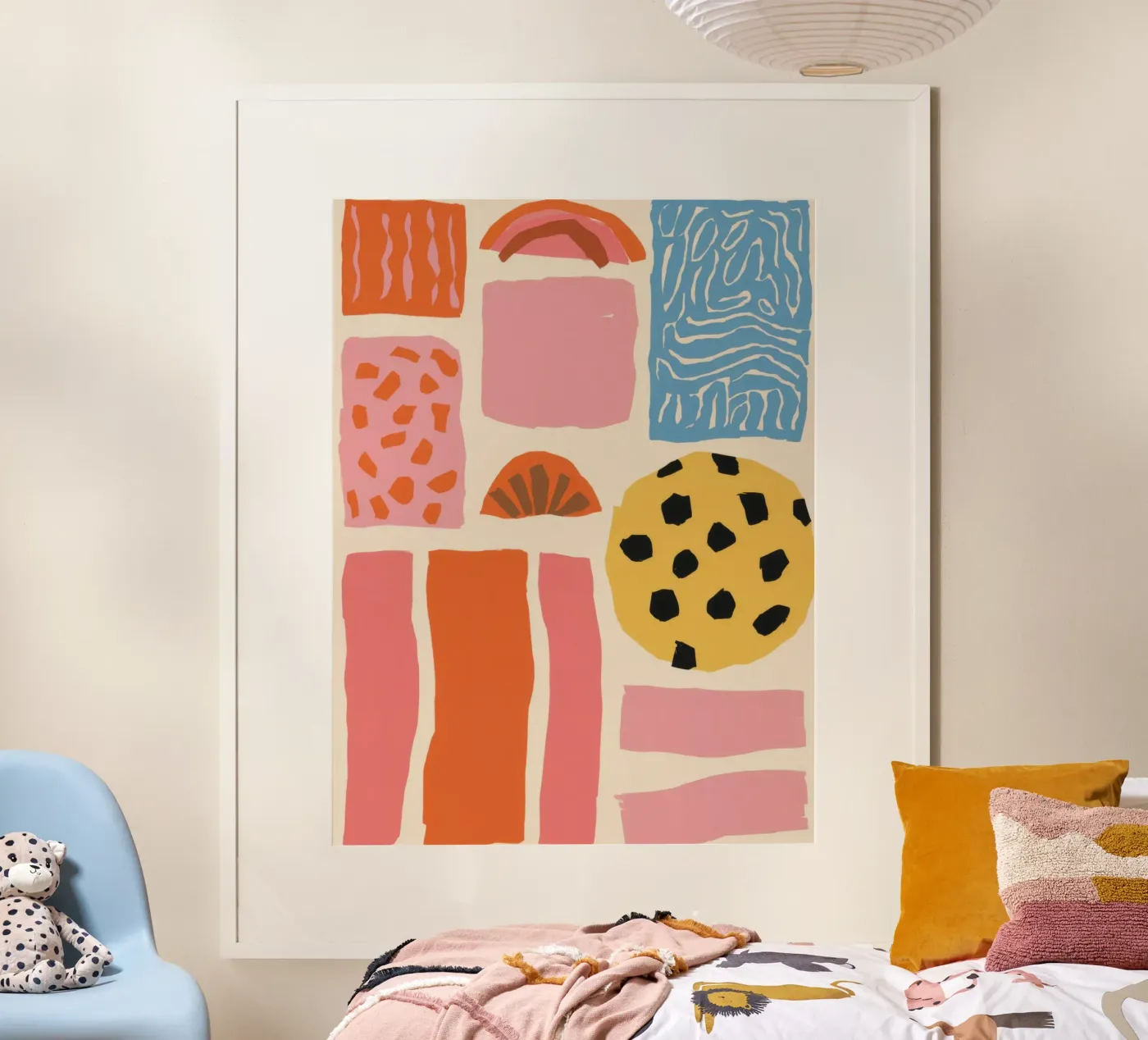 Gestructureerde vorm collage poster van Sky Velour