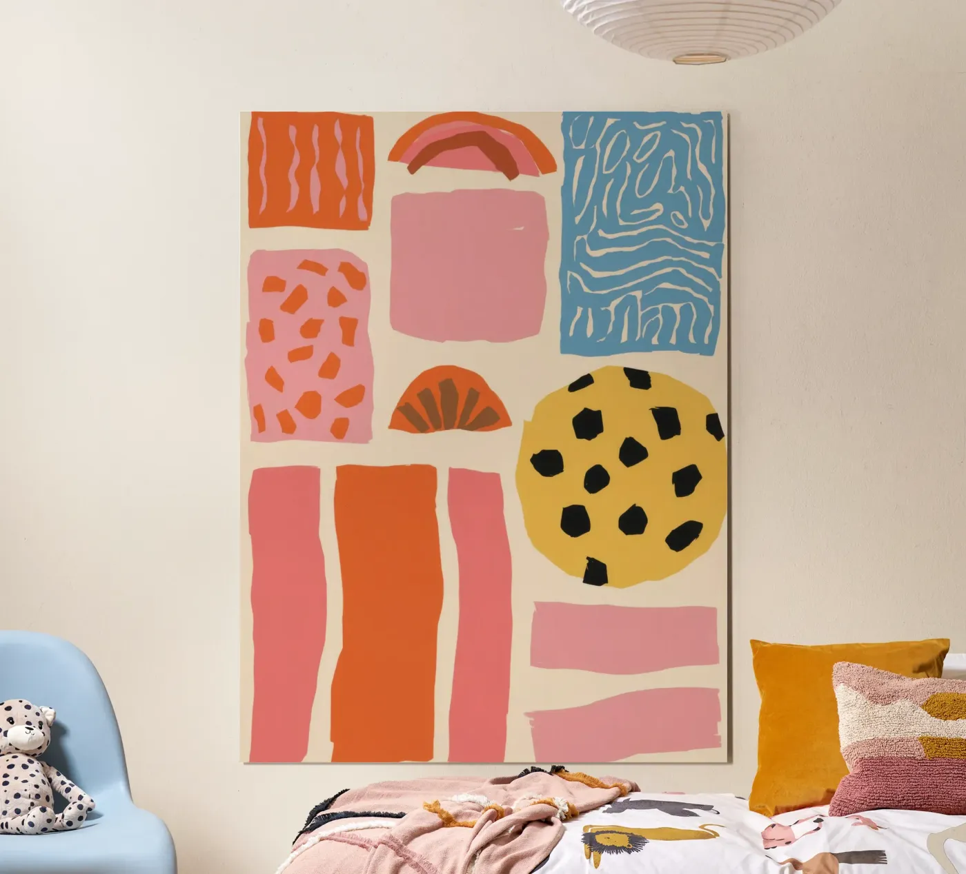 Gestructureerde vorm collage poster van Sky Velour