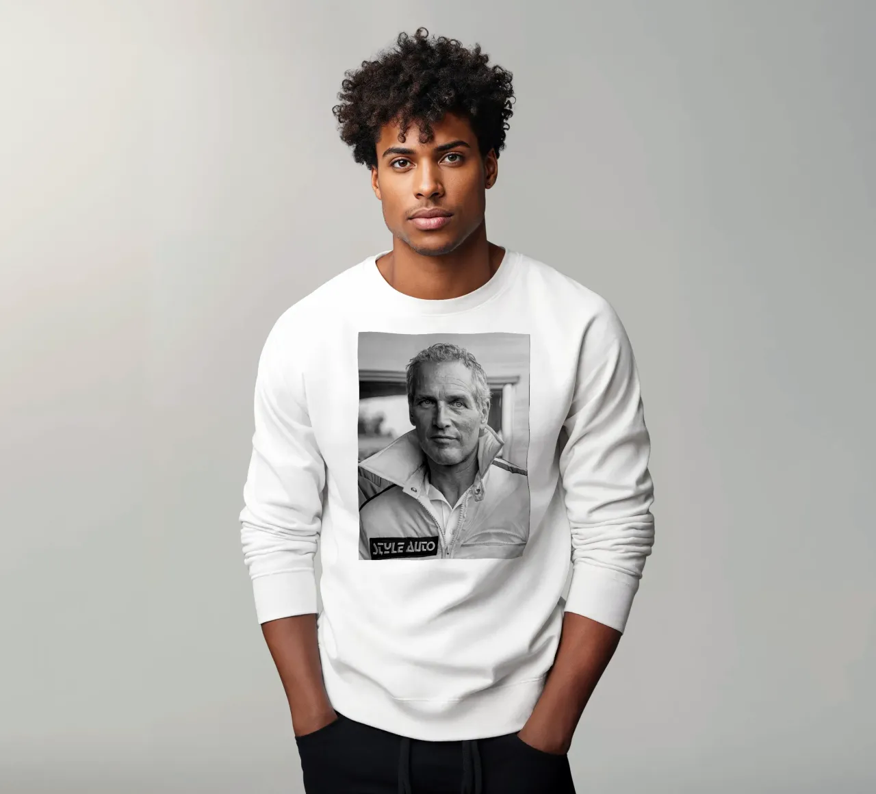 Paul Newman a Le Mans (1979) felpa da BLACK WITH WHITE