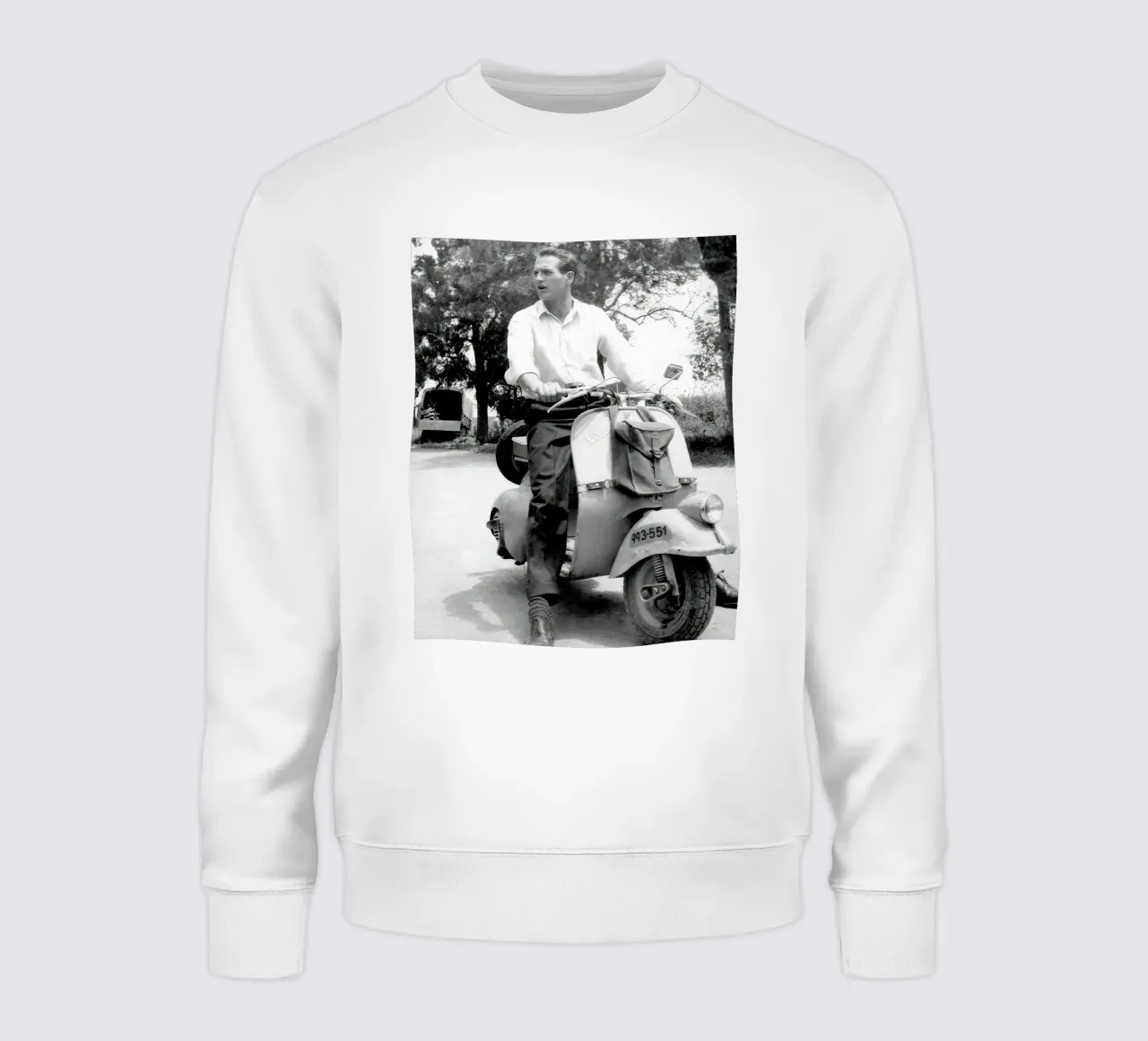 Paul Newman in Vespa (1960) felpa da BLACK WITH WHITE