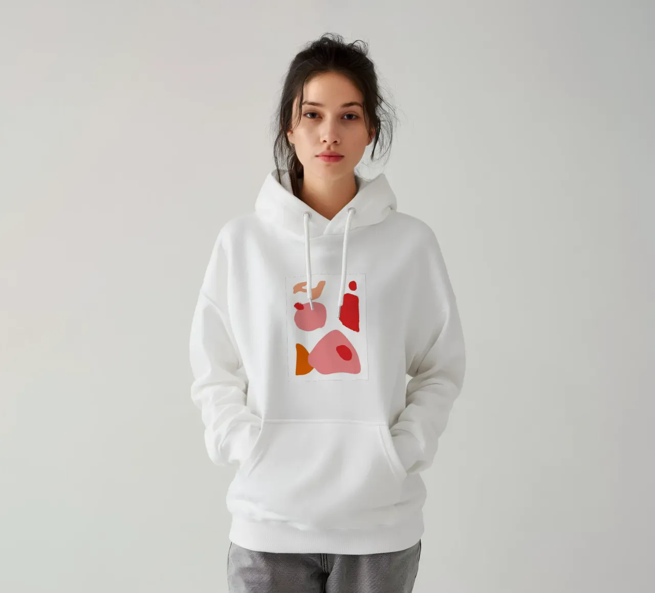 Composizione di forme giocose felpa con cappuccio da Sky Velour