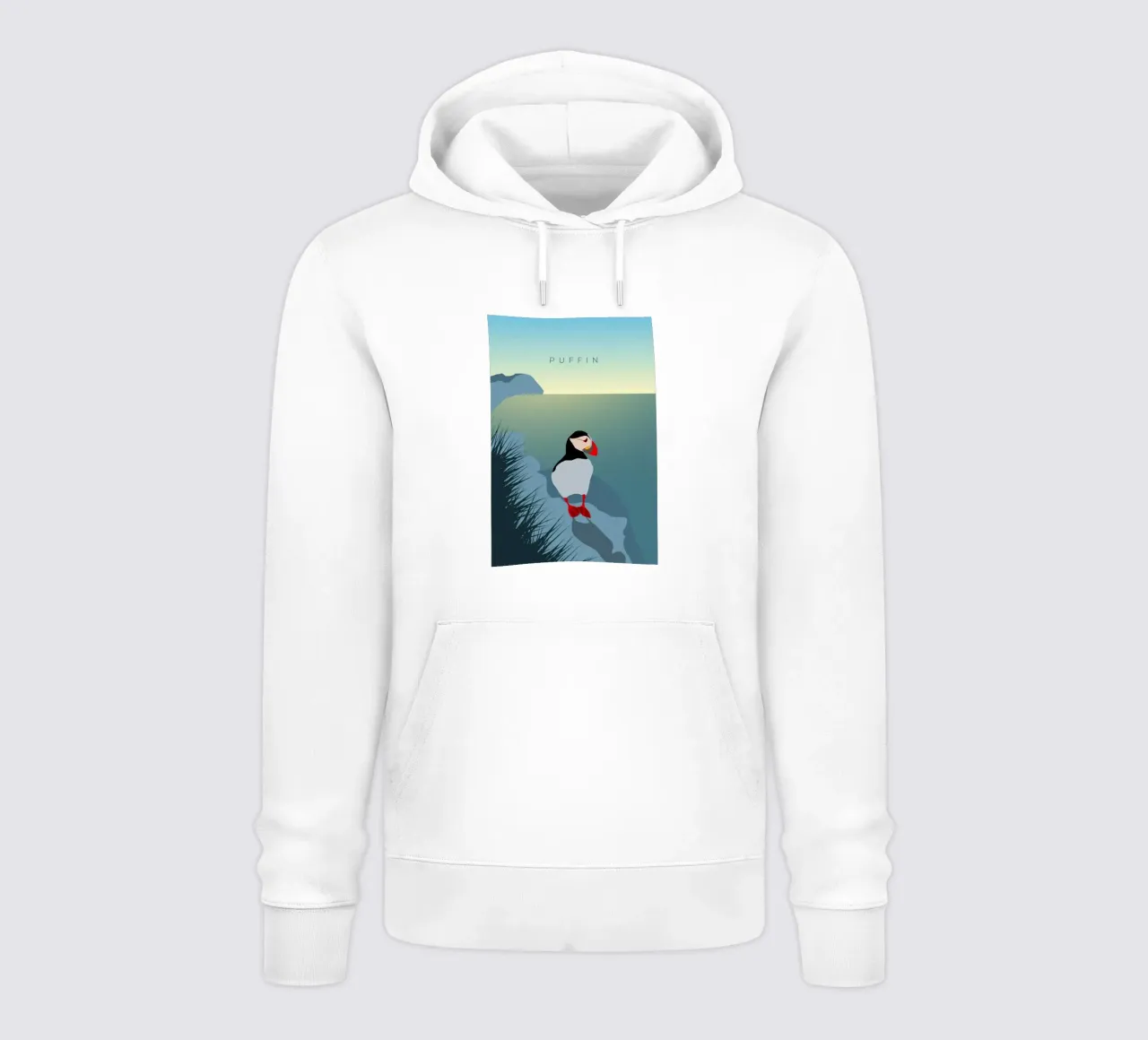 Puffin felpa con cappuccio da minimalist designs