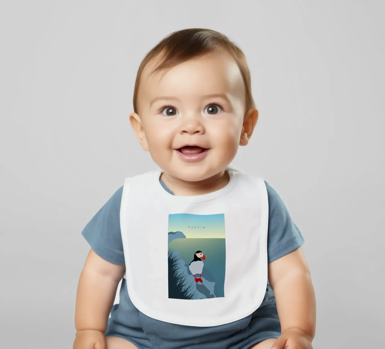 Puffin bavaglino da minimalist designs