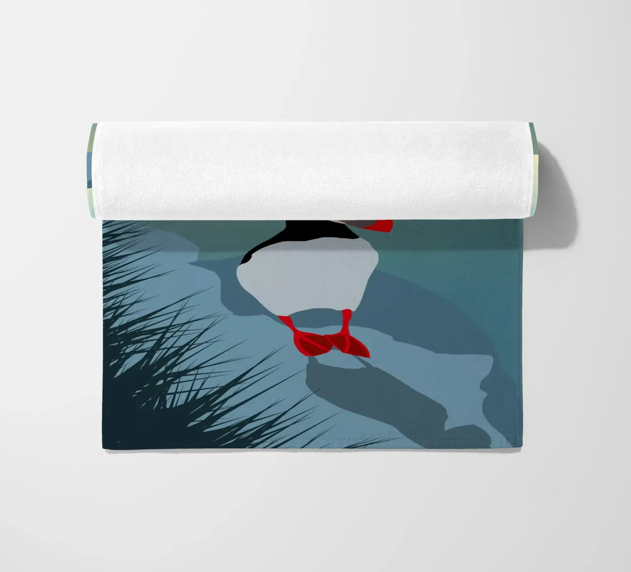 Puffin telo mare da minimalist designs