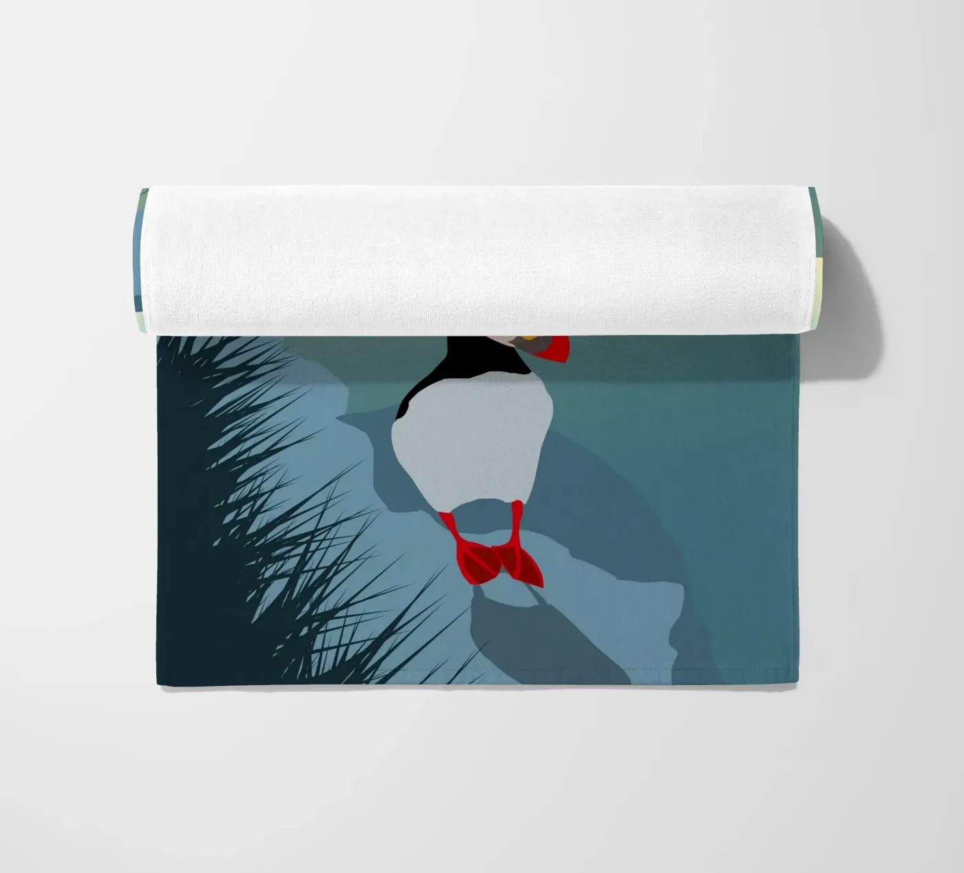 Puffin telo mare da minimalist designs