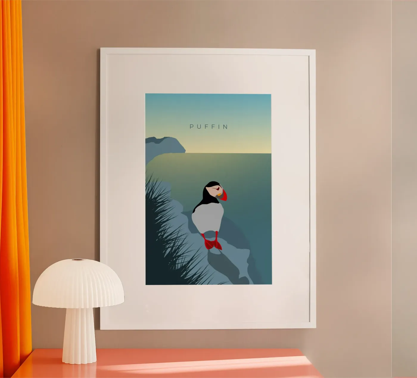 Puffin poster van minimalist designs