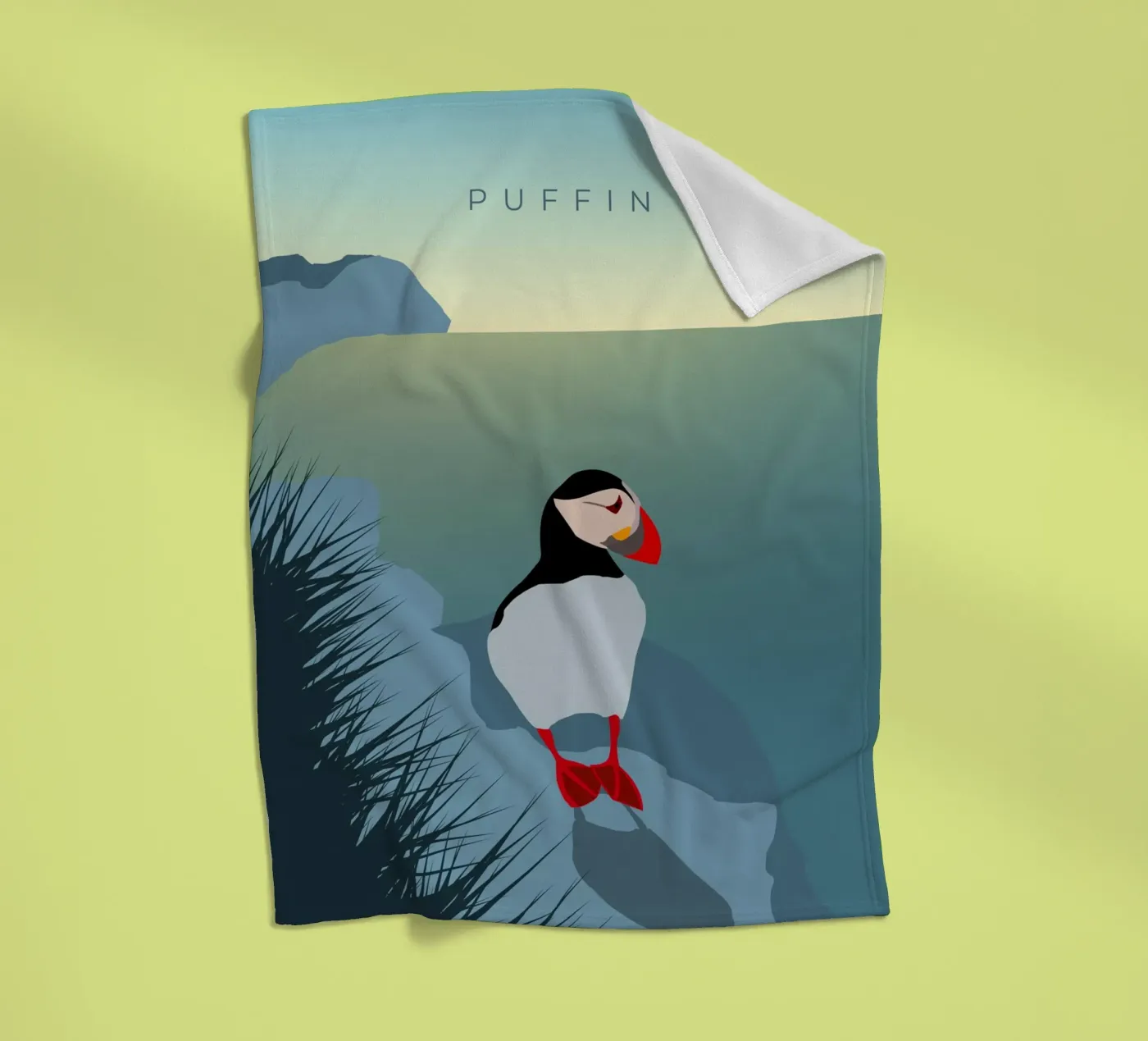Puffin Fleecedecke von minimalist designs