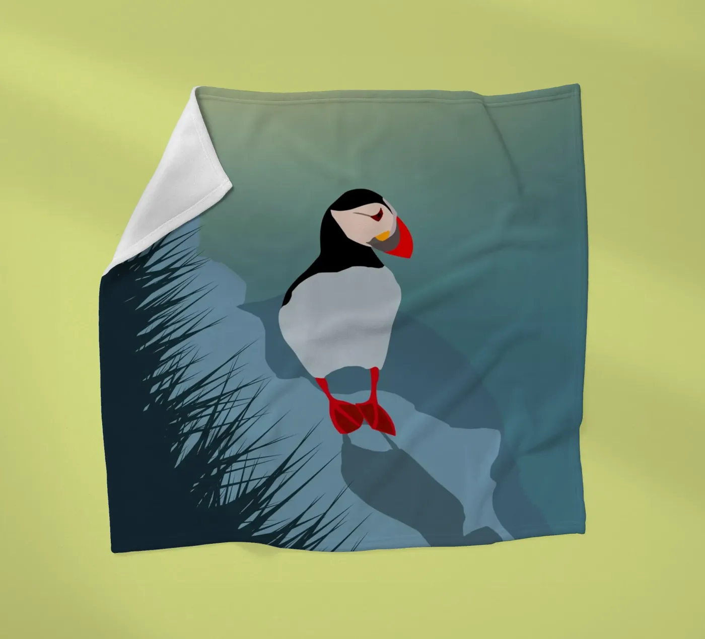 Puffin Fleecedecke von minimalist designs