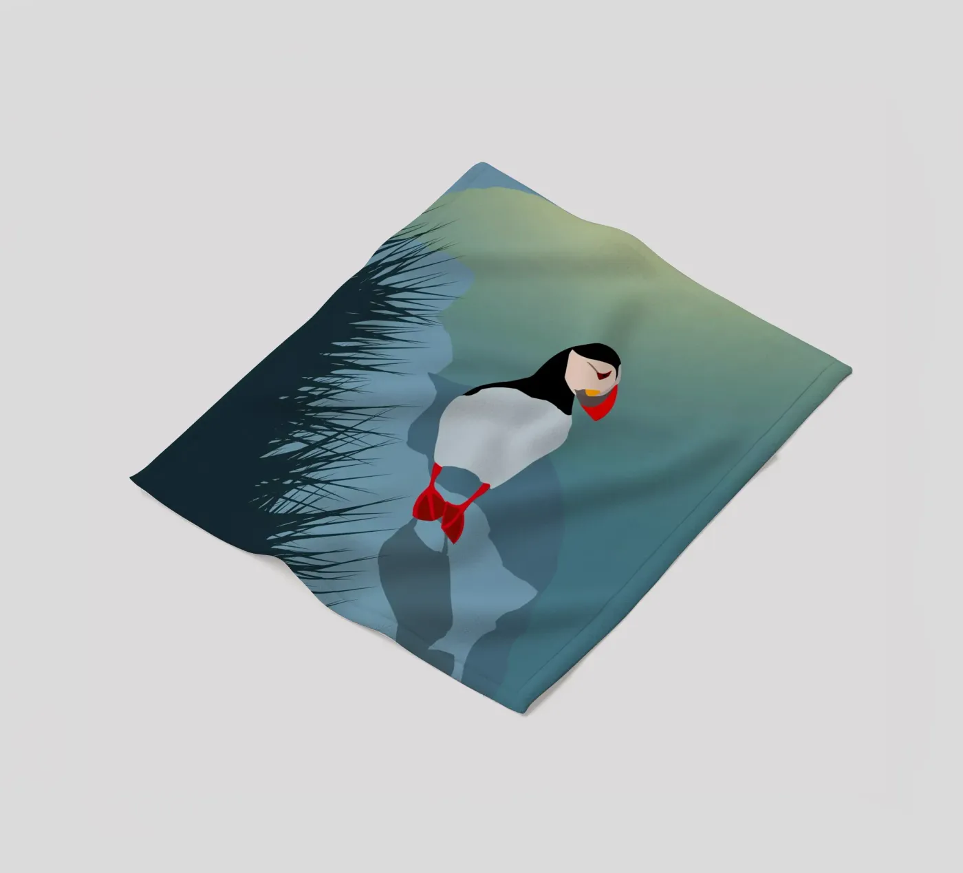 Puffin Fleecedecke von minimalist designs
