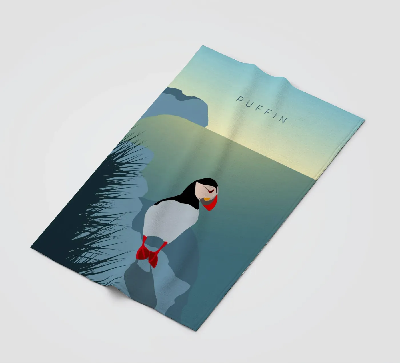 Puffin Fleecedecke von minimalist designs