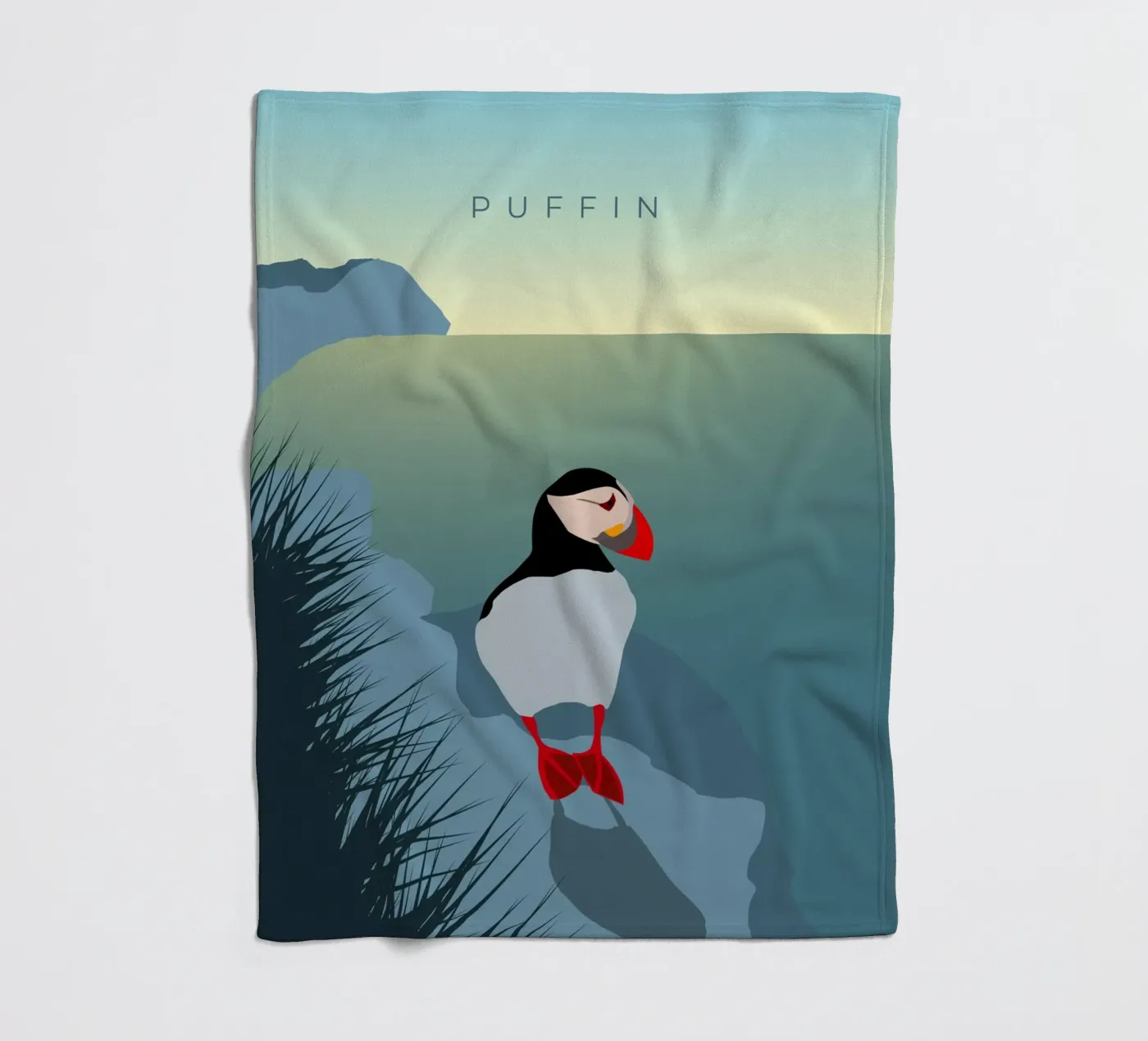 Puffin Fleecedecke von minimalist designs