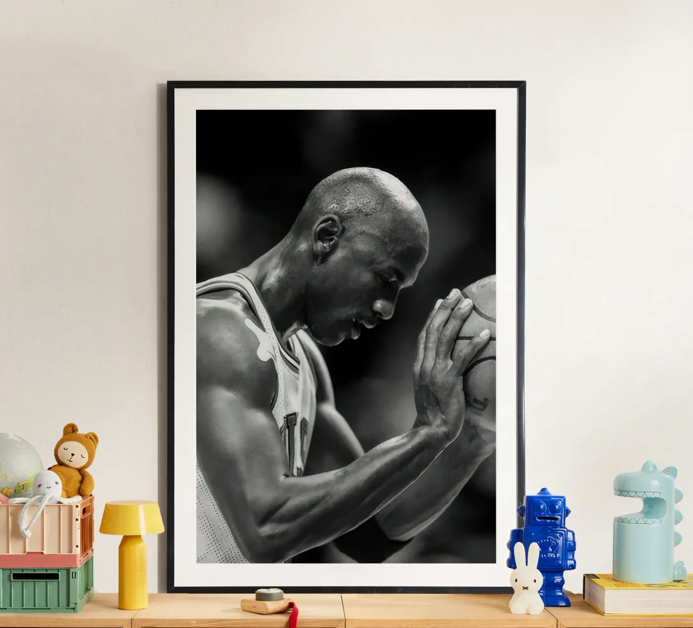 Michael Jordan focus (1996) poster da BLACK WITH WHITE