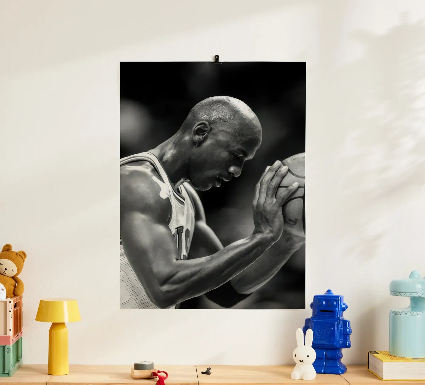 Michael Jordan focus (1996) poster da BLACK WITH WHITE