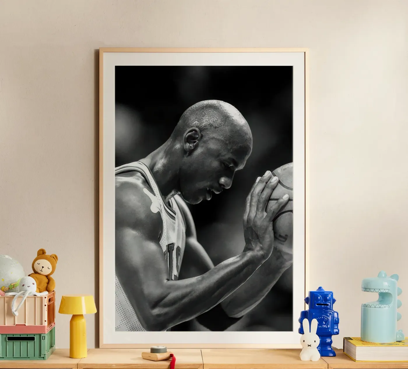 Michael Jordan focus (1996) poster da BLACK WITH WHITE