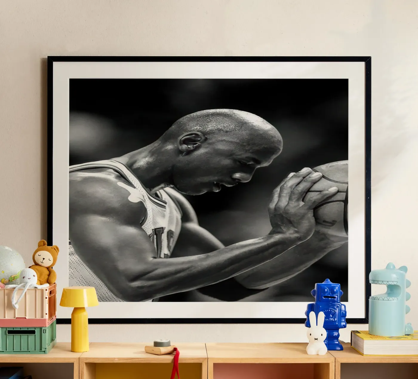 Michael Jordan focus (1996) poster da BLACK WITH WHITE