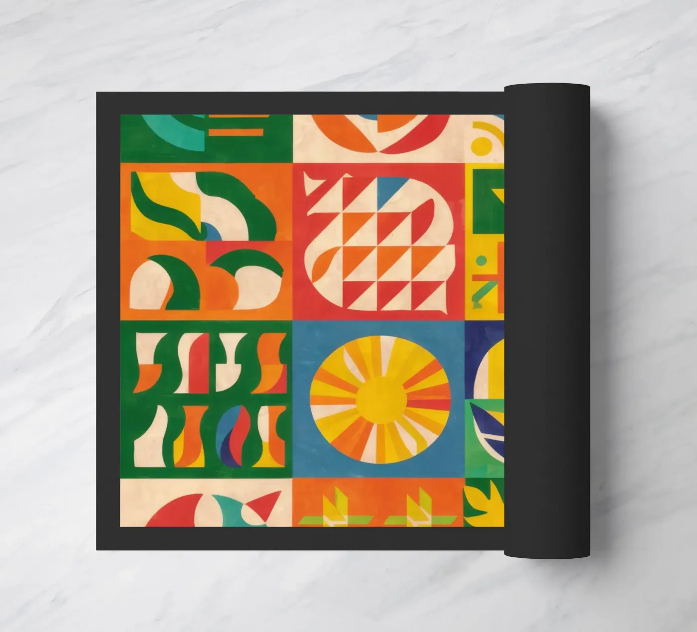 Folkloric Quilt Pattern doormat by Sky Velour