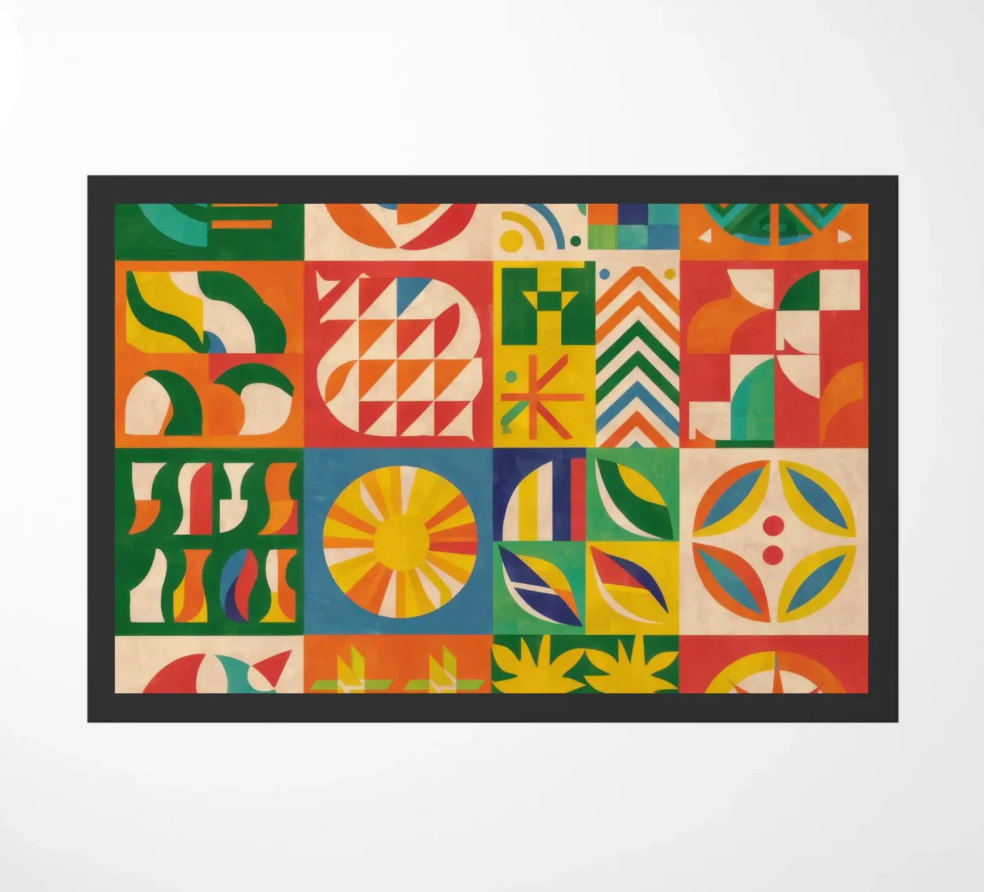 Folkloric Quilt Pattern doormat by Sky Velour