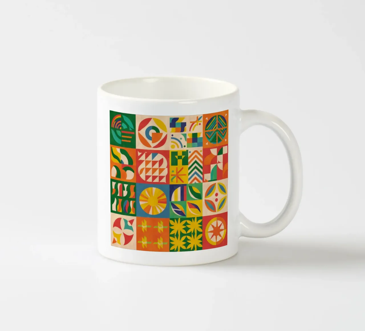 Schema di trapunta folcloristica tazza in ceramica da Sky Velour