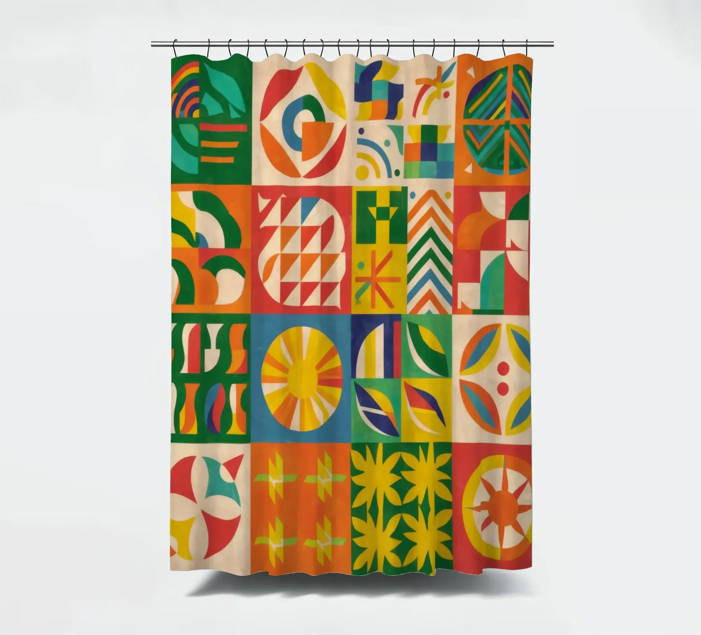 Folkloric Quilt Pattern Duschvorhang von Sky Velour
