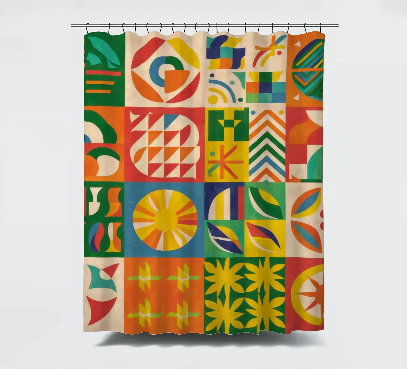 Folkloric Quilt Pattern Duschvorhang von Sky Velour