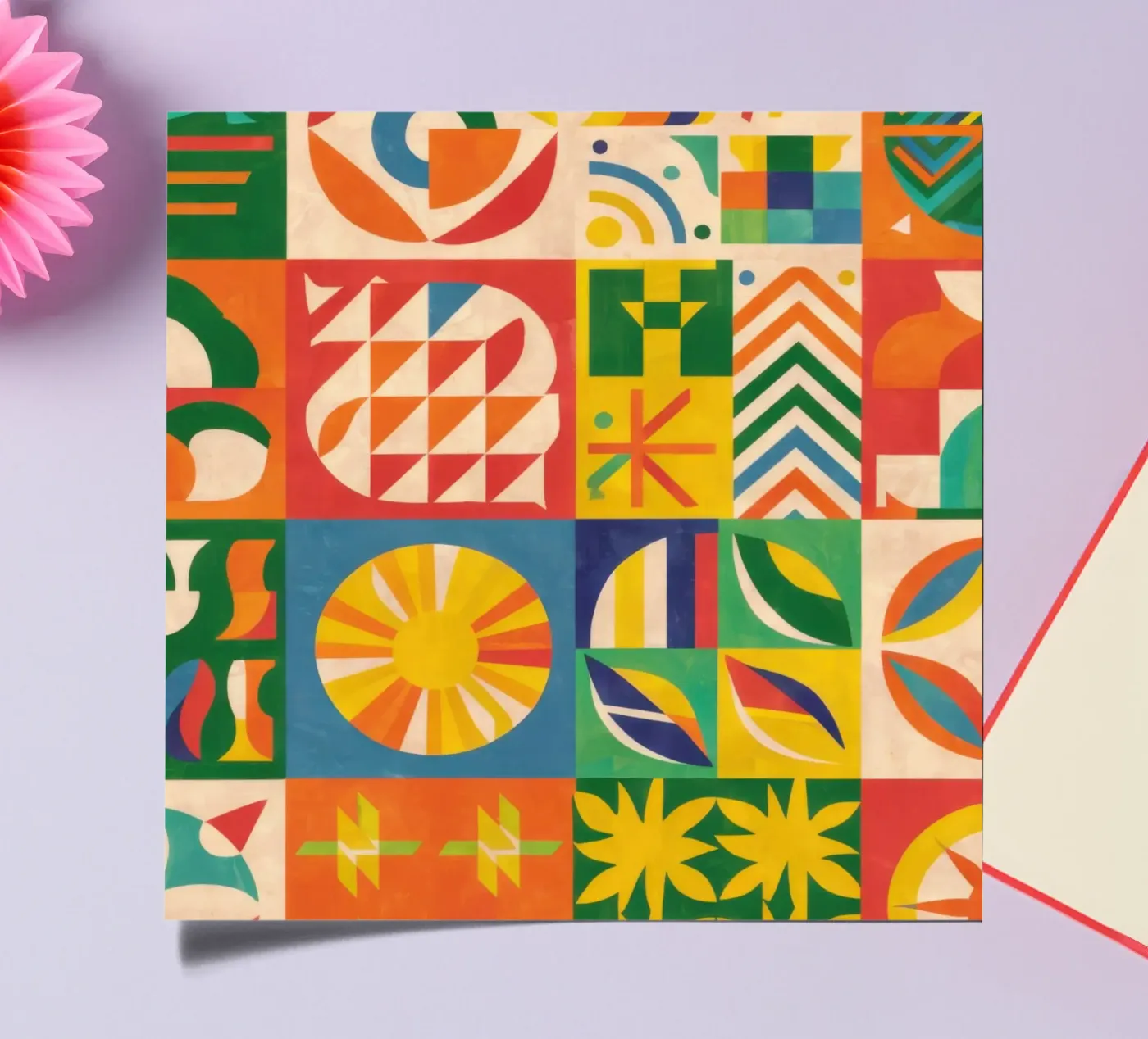 Folkloric Quilt Pattern sticker sheet by Sky Velour