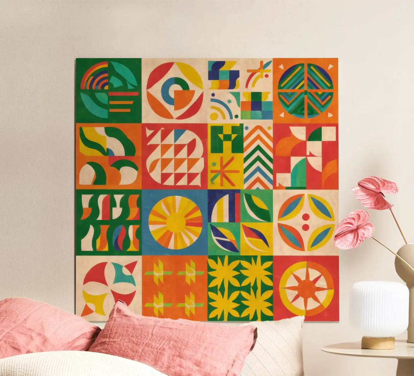 Folkloric Quilt Pattern poster by Sky Velour