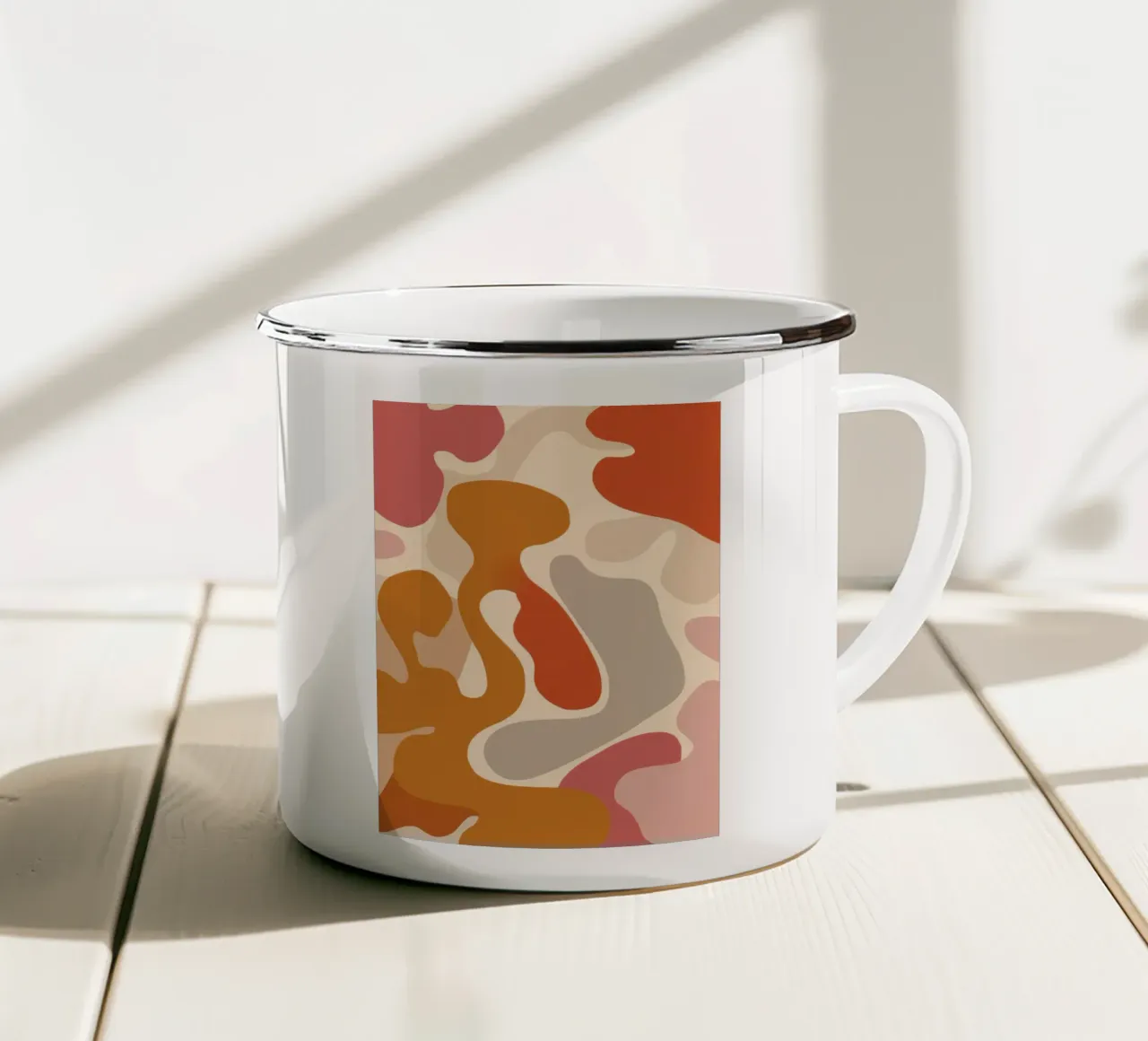 Vortice di caramello astratto tazza in smalto da Sky Velour