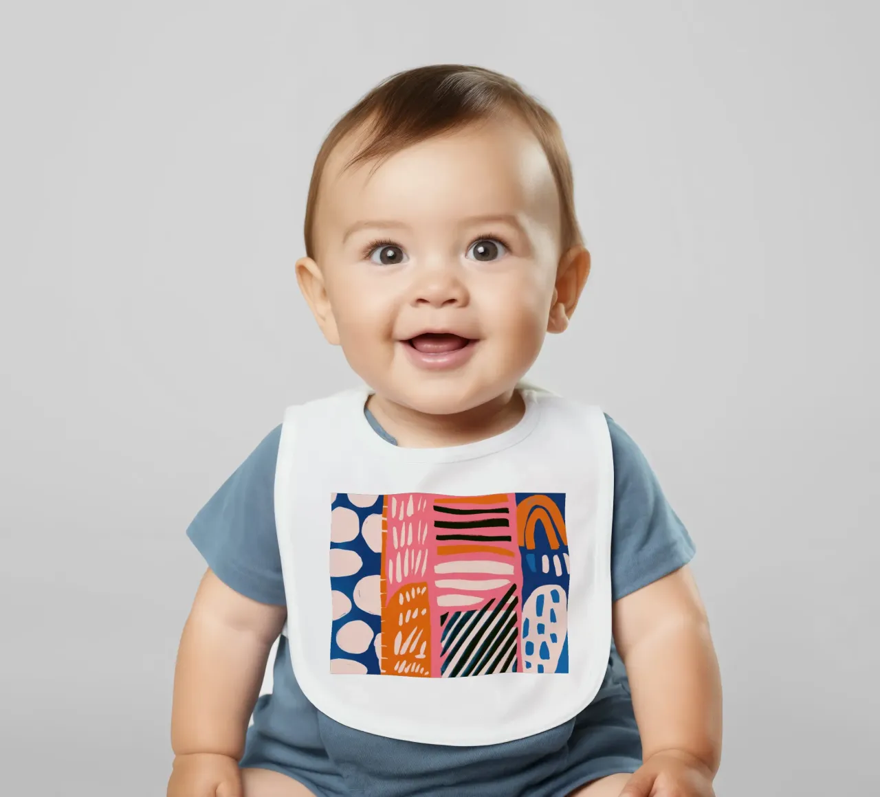 Abstrakte Regenbogen-Kritzelei Babylätzchen von Sky Velour