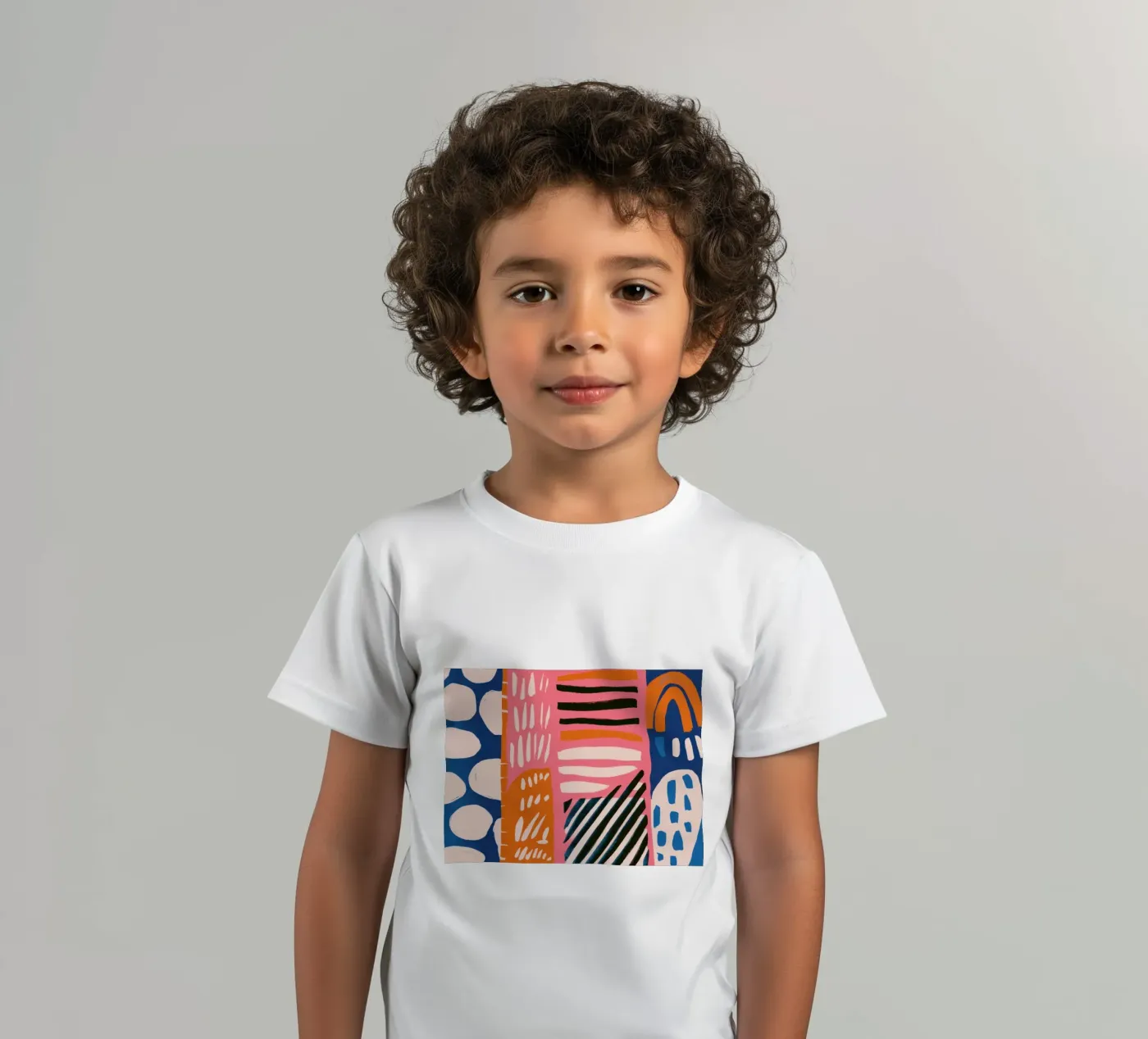 Abstract Rainbow Scribble kids t-shirt by Sky Velour