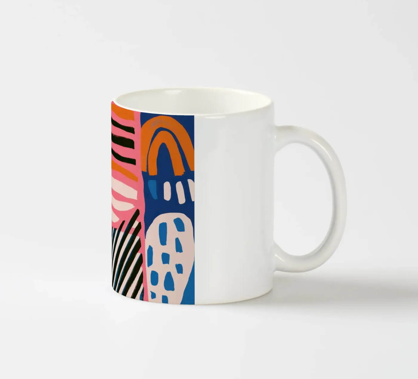 Abstract Rainbow Scribble ceramic mug by Sky Velour