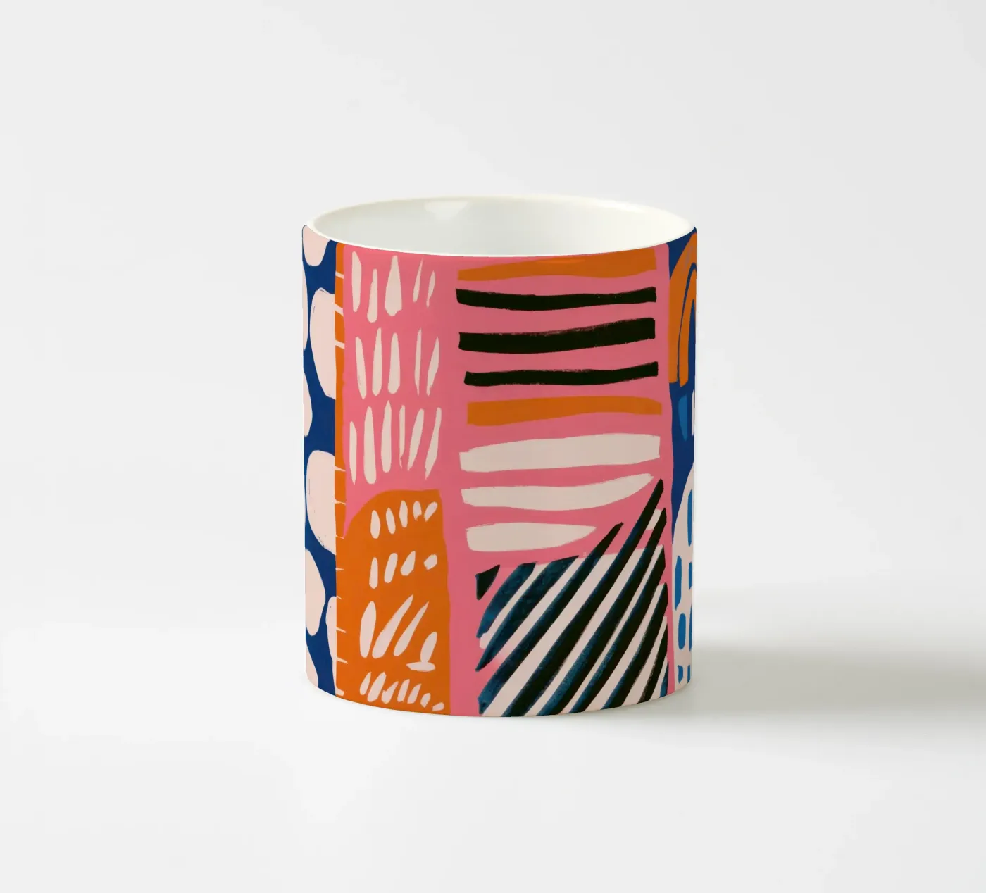 Abstract Rainbow Scribble ceramic mug by Sky Velour