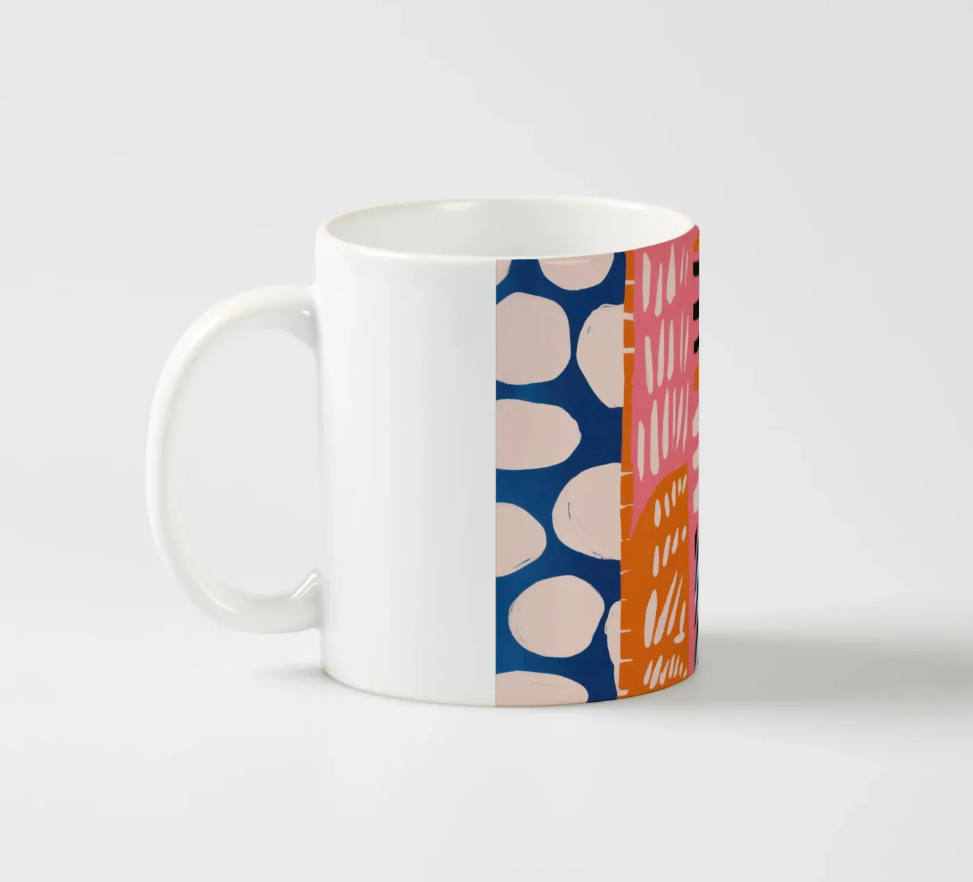 Abstract Rainbow Scribble ceramic mug by Sky Velour