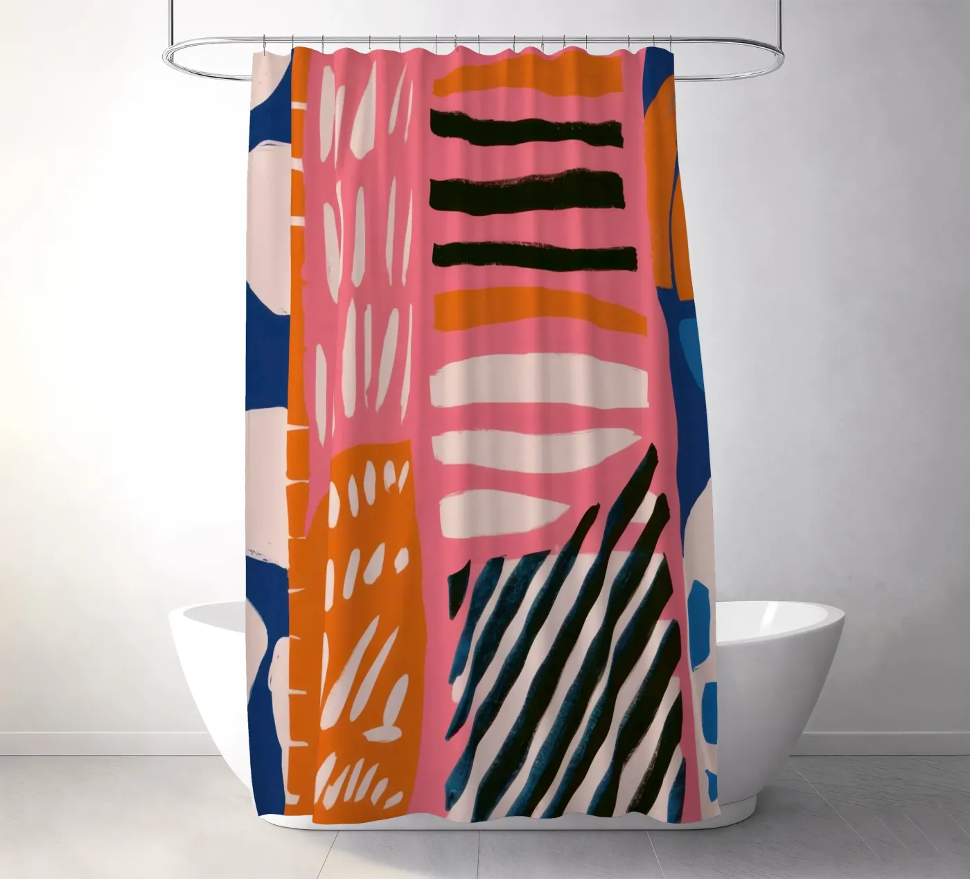 Abstract Rainbow Scribble Duschvorhang von Sky Velour
