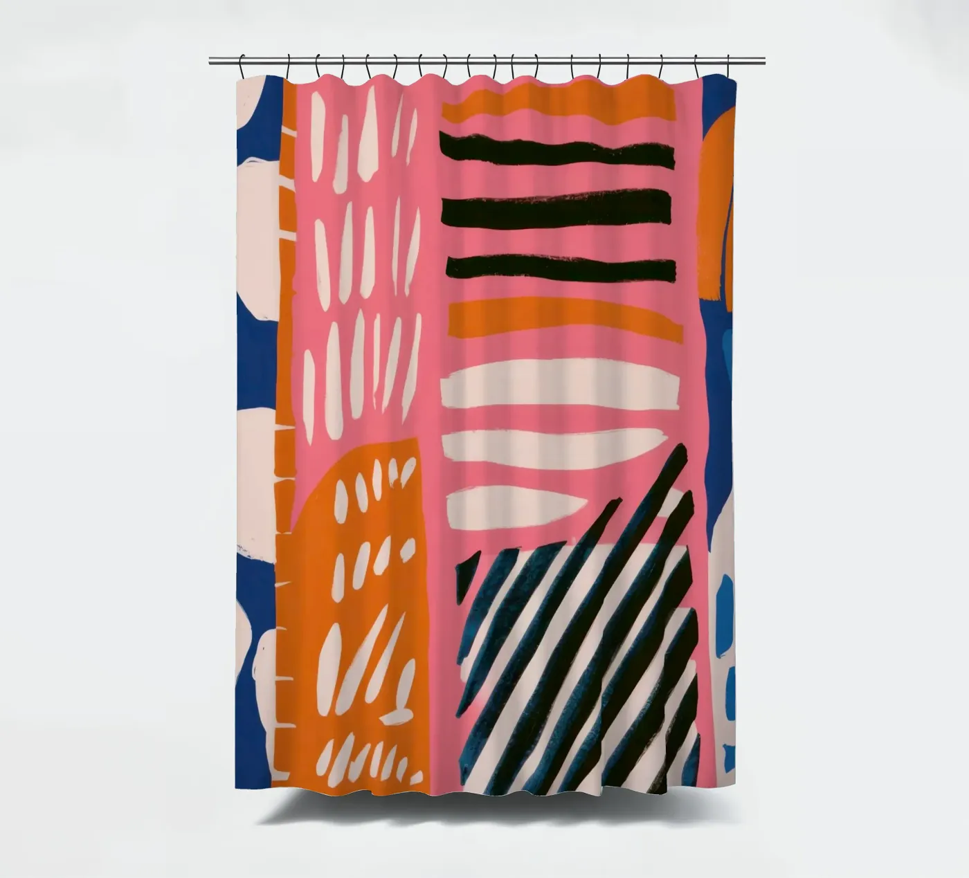 Abstract Rainbow Scribble Duschvorhang von Sky Velour