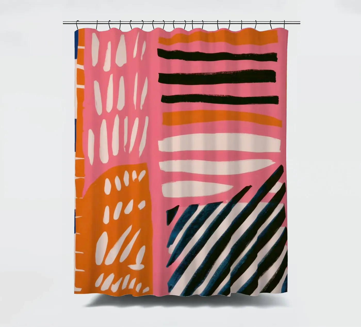 Abstract Rainbow Scribble Duschvorhang von Sky Velour