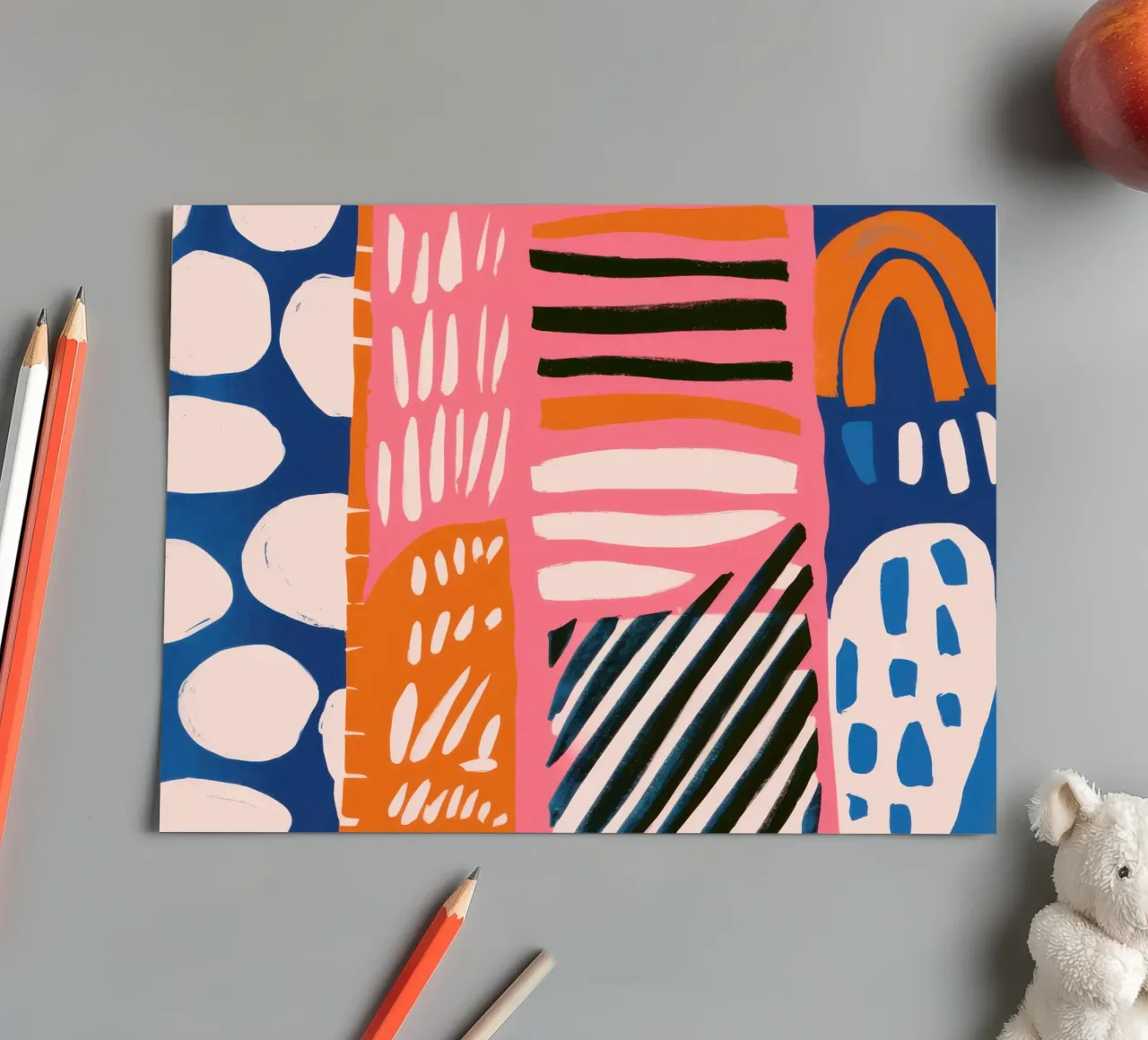 Abstract Rainbow Scribble sticker sheet by Sky Velour