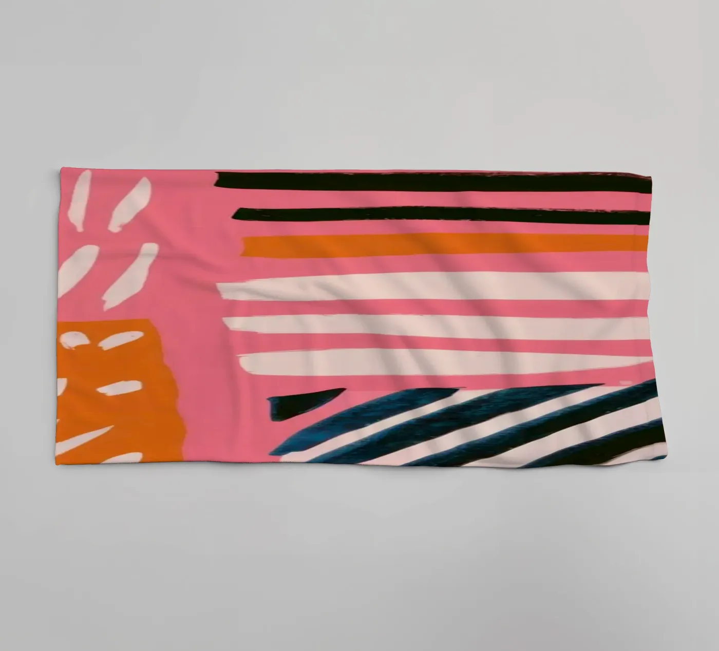 Abstract Rainbow Scribble towel by Sky Velour