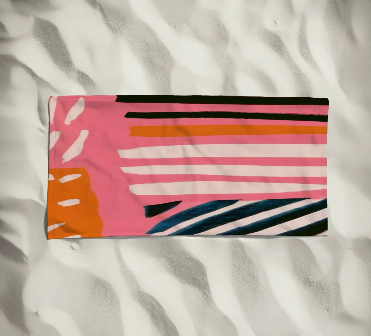 Abstract Regenboog Krabbel strandhanddoek van Sky Velour