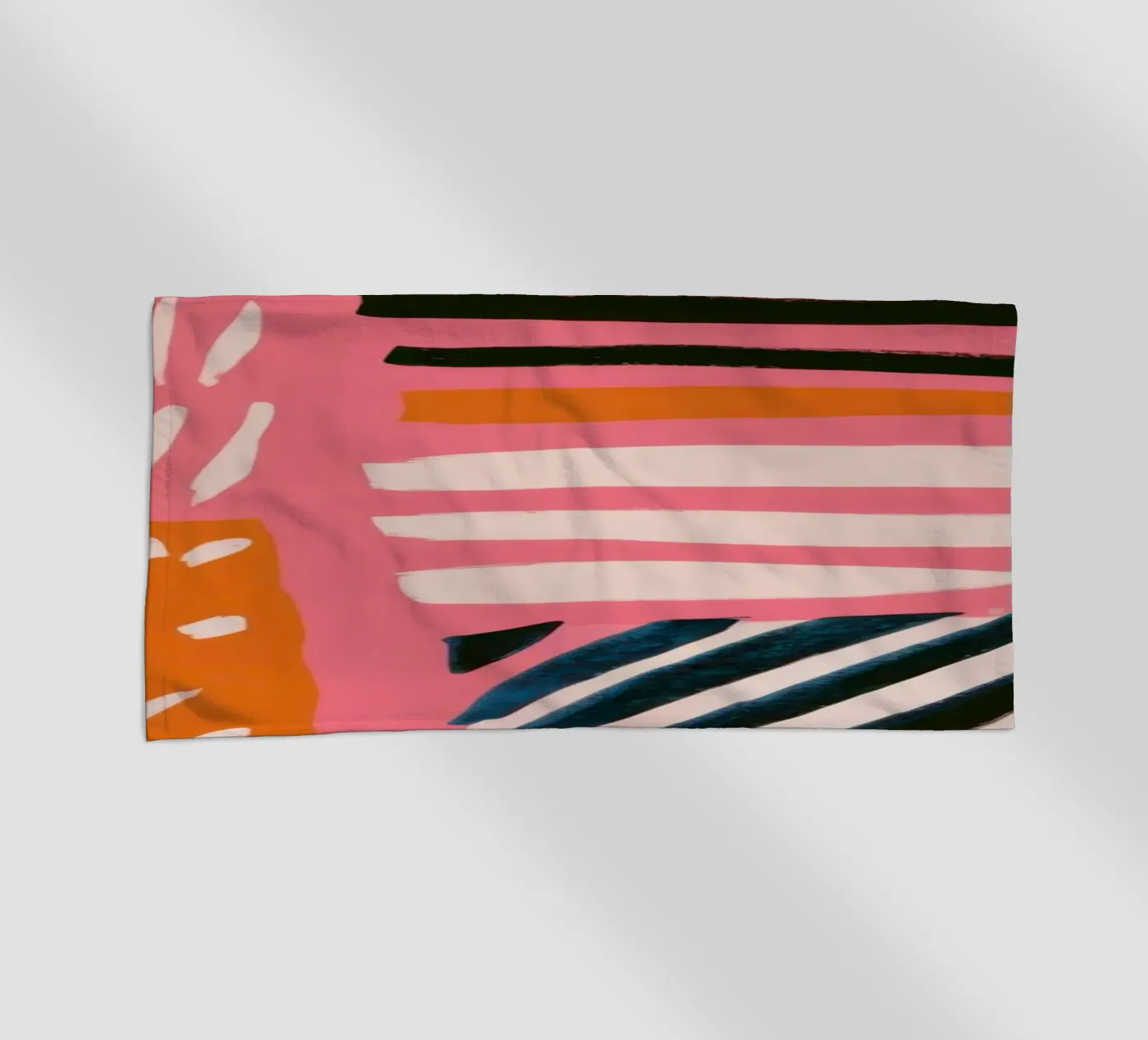 Abstract Rainbow Scribble Strandtuch von Sky Velour