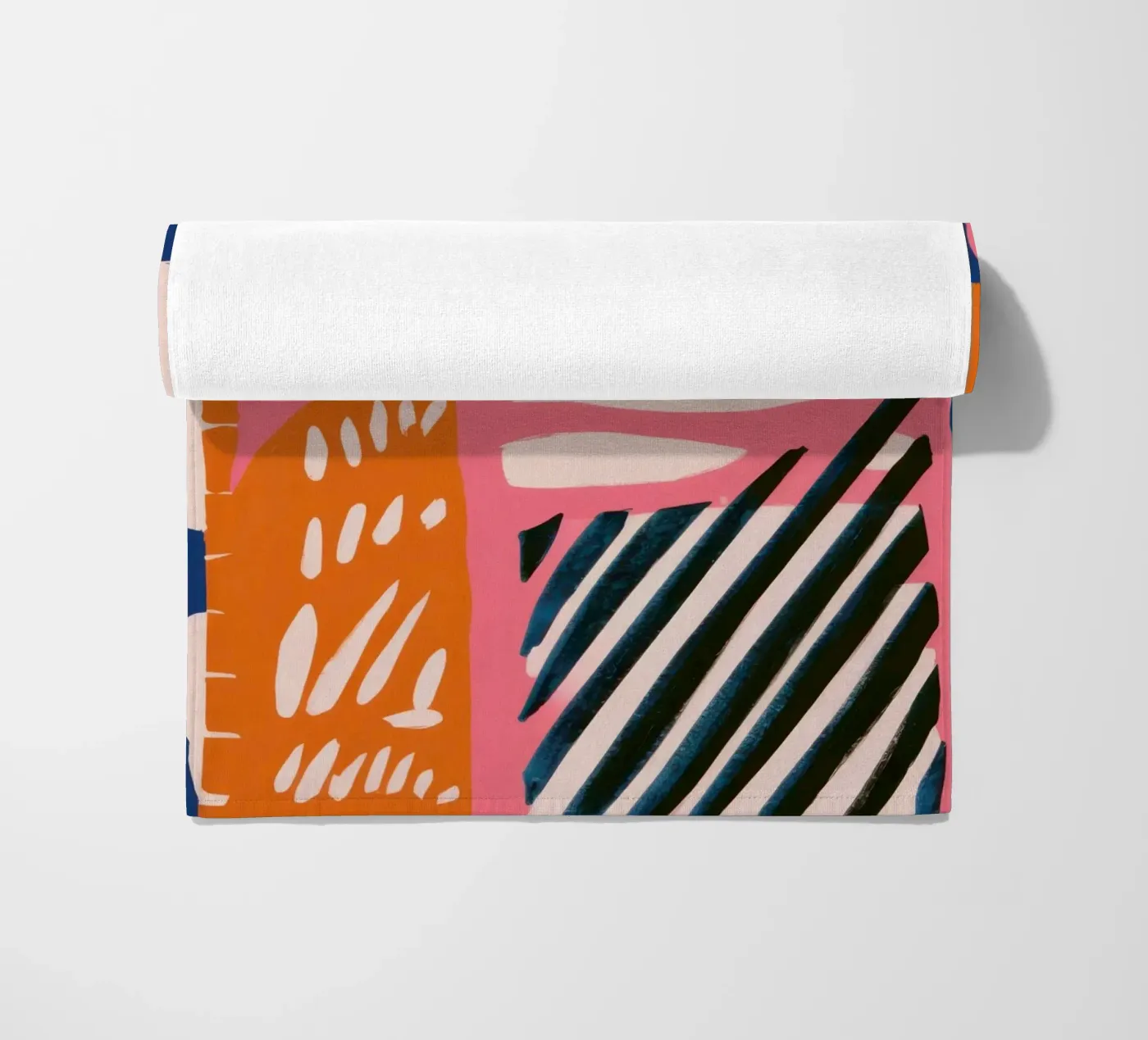 Abstract Rainbow Scribble Strandtuch von Sky Velour